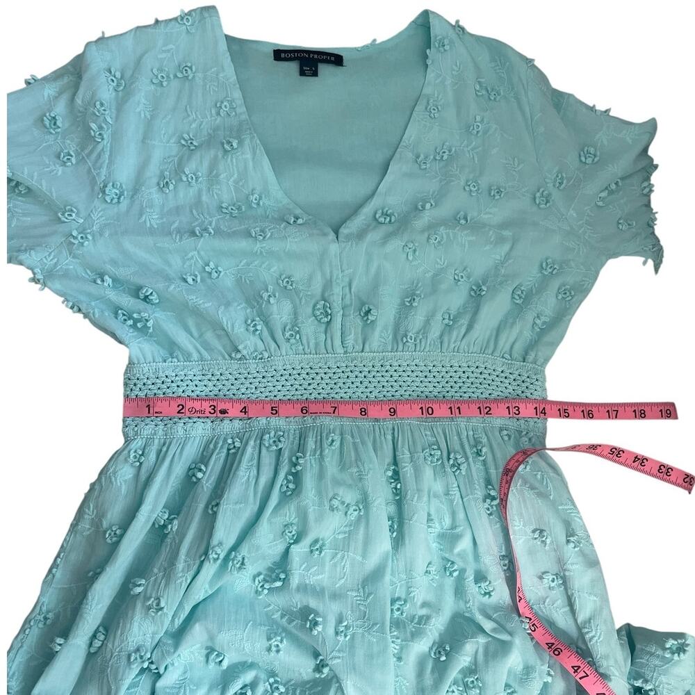 Boston Proper Cotton Embroidered Floral Maxi Dress Sz S Whimsy Cottage Boho - Picture 10 of 14